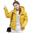 Winter 2017 Women Jackets Short Design Cute Oversized Cotton Padded Pink Coats Causual Warm Hoodies 