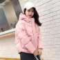Winter 2017 Women Jackets Short Design Cute Oversized Cotton Padded Pink Coats Causual Warm Hoodies