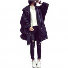 Women Fashion Ladies Oversized Boyfriend Pockets Hooded Coat Outwear Casual Vintage Autumn Winter Tr