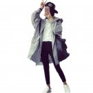 Fashion Women Ladies Oversized Boyfriend Long Sleeve Pockets Hooded Coat Outwear Casual Vintage Autu