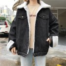 Autumn Winter New Fashion 2017 Women lambswool jean Coat With 4 Pockets Long Sleeves Warm Jeans Coat
