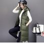 Autumn Winter 2017 Long Vest Coat Women Waistcoat Female Sleeveless Turtleneck Pocket Jacket Hooded