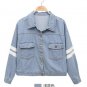 2017 Women Spring Autumn Winter New Lambswool jean Coat With Print Long Sleeves Warm Coat Outwear Wi