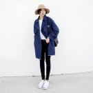 Women Basic Coats Autumn Winter Women Denim Long Jacket 2017 Vintage Long Sleeve Loose Female Jeans 