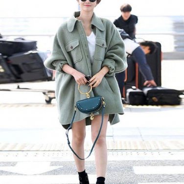 Winter Wool Coats Overcoat Warm Outerwear Women Casaco Feminino Loose Cardigan Single Breasted 2017 