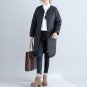 2017 Women Winter Long Sleeve V-Neck Zippers Pockets Cotton Wadded Coat Solid Loose Casual Thickenin