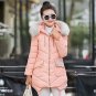 Newest 2016 Winter Women\'s Parkas Thicken Coat Outwear Long Sleeve Faux Fur Hooded Cotton+Padded Co