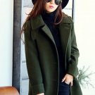 New fashion trench coat women long army design stand collar singel breasted winter overcoat free shi