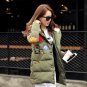new 2016 winter jacket women military print parkas duck down loose fit coat medium long pathchwork p