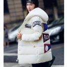 New2017 winter jacket plus size women print parkas duck down loose fit coat medium long pathchwork o