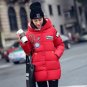 New2017 winter jacket plus size women print parkas duck down loose fit coat medium long pathchwork o