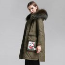 20cm Large Natural Raccoon Fur Collar 2017 Winter Jacket Women 90% White Duck Down Jackets hooded Th