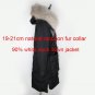 20cm Large Natural Raccoon Fur Collar 2017 Winter Jacket Women 90% White Duck Down Jackets hooded Th