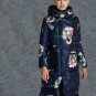 Abrigos Chaquetas Mujer Invierno 2017 Winter Jacket woman\'s Floral Print White Duck Down Parka Fema