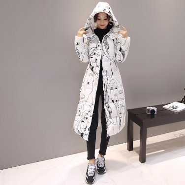 Winter Jacket Women Light Down Coat Medium-Long Down Hooded Jackets Plus Size Warm Casual Female 8 C