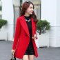 2017 women\'s winter winter jacket long section ladies jacket ultra-thin suit collar section solid w