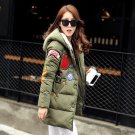 2017 Winter Jacket Women Military Print Parkas Duck Down Loose Fit coat Medium Long Pathchwork Plus 