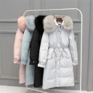 Female Parkas 2017 Natural Raccoon Fur Collar Hooded Thicken Warm Outwear Duck Down Jackets And Coat