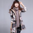 Plus Size Newest Style 2013 Autumn Winter Retro Cotton-Padded Jacket Flower Print Wadded Jacket Cott