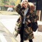 Large Real Natural Raccoon Fur 2017 Top Quality Winter Jacket Women Warm Camouflage Parkas 90% White