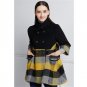 Autumn Winter Women\'s Long Woolen Blend Coat Rabbit Fur Beautiful Striped Wool Coat Casual Wool Coa