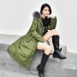 2017 New Winter Women Big Fur Hooded Warm down Jackets Long Letter Printing Casual Down Parka Coat s