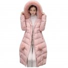 Warm Thin Cartoon Print White Duck Down Jacket Fur Collar Hooded Winter New Women Down Jacket Fashio