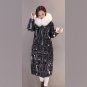 Women\'s Printing Down Jacket Winter Female Parka Fur Collar Thickening Cotton Padded Winter Coat 6