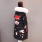 Women\'s Printing Down Jacket Winter Female Parka Fur Collar Thickening Cotton Padded Winter Coat 6