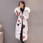 Women\'s Printing Down Jacket Winter Female Parka Fur Collar Thickening Cotton Padded Winter Coat 6