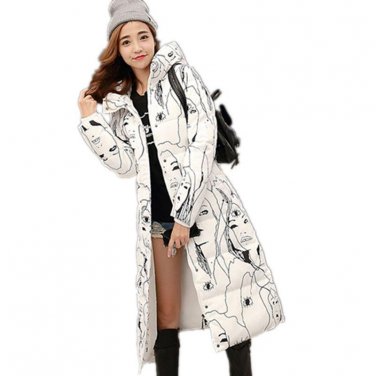 New large size Coat women cotton long section Korean winter coat thicker Slim Down padded jacket war
