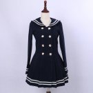 Cute Double Breasted Women\'s Wool Coat Classic Sailor Collar Winter Coat