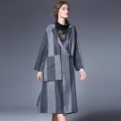 Striped Woolen Coat Women Pluz Size Wool Coat Europe Fashion Wild Casual Winter 2017 Women Coats