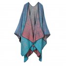 9 Colors Thickening Gradient Warm Oversize Women Cashmere Imitation Wool Scarf Poncho Cape Poncho Bl