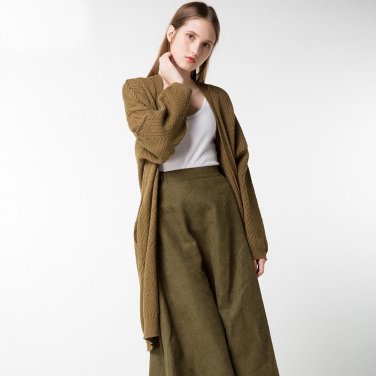 Women Vintage Sweater Coat Patchwork 2017 Fall Winter New Long Sleeve Striped Knitted Cardigan Casua