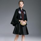 Plus size 2017 Winter Coat women Cloak new national wind wool Blend cloak Women\'s heavy embroidery 