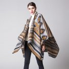 2016 Europe and the United States wind thicker winter flowers warm shawl cloak both sides of the coa