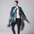 2016 Europe and the United States wind thicker winter flowers warm shawl cloak both sides of the coa