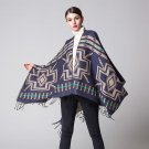 2016 Europe and the United States wind thicker winter flowers warm shawl cloak both sides of the coa