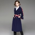 Europe Style Fashion Women Trench 2017 New Autumn Winter Flare Sleeve Long Coats Elegant Streetwear 