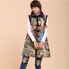 Women Vintage Thick Vest Sleeveless Winter Warm Waistcoat Medium Long Turndown Collar Plus Size Swee