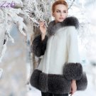 ZZB017 Winter high fashion women\'s luxurious faux fur coat Socialite thick warm leather Fur  jacket