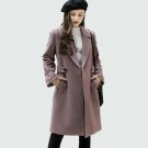 Winter Coat Women 2017 Autumn Women Woolen Coats Turn-down Collar Belt Long Women Jacket Coats Femin