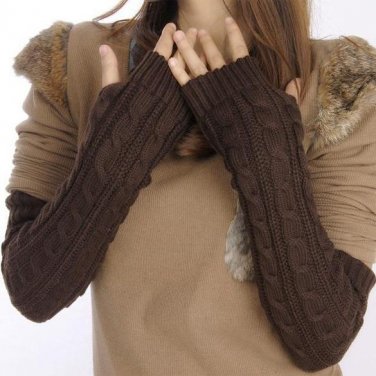2016 Winter Twisted   Arm Warmers Women  Gloves 4 Color