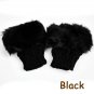 2016 Fashion Winter Arm Warmer Fingerless Gloves, Knitted Fur Trim Gloves Mitten