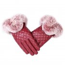 KUYOMENS Fashion Women Warm Thick Winter Gloves Leather Elegant Girls Brand Mittens Free Size With R