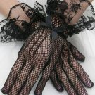 Twins Girl 2017 New Flaring Lace Cuffs Fishnet Gloves LC73114