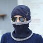 Winter Hat Scarf Neck Warmer Women Skullies Beanies Thick Fleece Mask Scarf Sets Winter Hats For Men