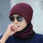 Mens Winter Hat knit Cap Neck Warmer Scarf Skullies Beanie Winter Hats for Men Fashion Balaclave Fac