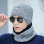 Mens Winter Hat knit Cap Neck Warmer Scarf Skullies Beanie Winter Hats for Men Fashion Balaclave Fac